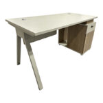 Professional work desk Stark reversible in oak-beige shade 120x60x75cm - Image 2