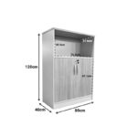 Low office cabinet professional Stark in oak-beige shade 80x40x120cm - Слика 4
