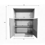Low office cabinet professional Stark in oak-beige shade 80x40x120cm - Слика 5