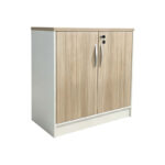 Low office cabinet professional Stark in oak-beige color 80x40x80cm - Image 2
