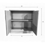 Low office cabinet professional Stark in oak-beige color 80x40x80cm - Image 5