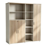 Office bookcase Stark in oak-beige shade 160x40x200cm - Слика 2