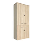 Office cabinet Stark in oak-beige 80x40x200cm - Image 2