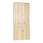 Office cabinet Stark in oak-beige 80x40x200cm - Image 3