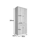 Office cabinet Stark in oak-beige 80x40x200cm - Image 4
