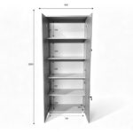 Office cabinet Stark in oak-beige 80x40x200cm - Image 5
