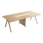 Meeting table Stark in oak-beige shade 200x120x75cm - Image 2