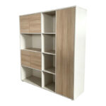 Office bookcase Stark oak beige 160x40x200cm - Слика 2