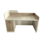 Reception desk Stark in oak-beige shade 160x60x105cm - Image 2