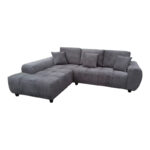 Right corner sofa Londe grey fabric 273x211x92cm - Слика 2