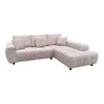 Left corner sofa Londe grey beige fabric 273x211x92cm - Слика 2