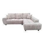 Left corner sofa Londe grey beige fabric 273x211x92cm - Слика 3