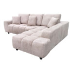 Left corner sofa Londe grey beige fabric 273x211x92cm - Слика 4