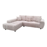Right corner sofa Londe grey beige fabric 273x211x92cm - Image 2