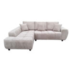 Right corner sofa Londe grey beige fabric 273x211x92cm - Image 3