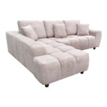 Right corner sofa Londe grey beige fabric 273x211x92cm - Image 4