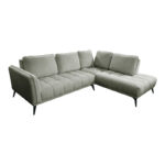 Left corner sofa Belanza grey beige fabric 265x213x90cm - Слика 2