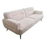 3-seater sofa Anbola ecru fabric 213x87x80cm - Image 2