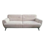 3-seater sofa Anbola ecru fabric 213x87x80cm - Image 3