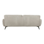 3-seater sofa Anbola ecru fabric 213x87x80cm - Image 4