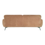 3-seater sofa Anbola tan brown fabric 213x87x80cm - Image 4