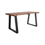 Miles dining table solid acacia wood walnut 140x80x76cm - Слика 2