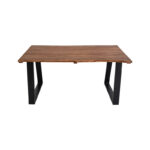 Miles dining table solid acacia wood walnut 140x80x76cm - Слика 3