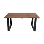 Miles dining table solid acacia wood walnut 160x80x76cm - Слика 3