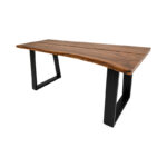 Miles dining table solid acacia wood walnut 160x80x76cm - Слика 4
