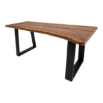Miles dining table solid acacia wood walnut 200x100x76cm - Слика 4