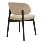Chair Siena beige fabric black rubberwood 48x50x81cm - Image 2