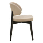 Chair Siena beige fabric black rubberwood 48x50x81cm - Image 3