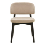 Chair Siena beige fabric black rubberwood 48x50x81cm - Image 4