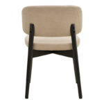 Chair Siena beige fabric black rubberwood 48x50x81cm - Image 5