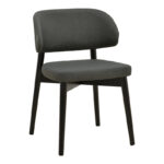 Chair Siena anthracite fabric and rubberwood 48x50x81cm