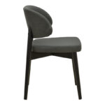 Chair Siena anthracite fabric and rubberwood 48x50x81cm - Слика 3