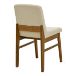 Chair Dalby ecru fabric walnut rubberwood 50x45x85.5cm - Слика 2