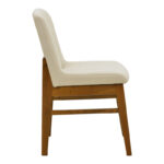 Chair Dalby ecru fabric walnut rubberwood 50x45x85.5cm - Слика 3