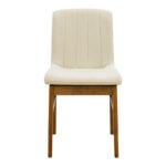 Chair Dalby ecru fabric walnut rubberwood 50x45x85.5cm - Слика 4