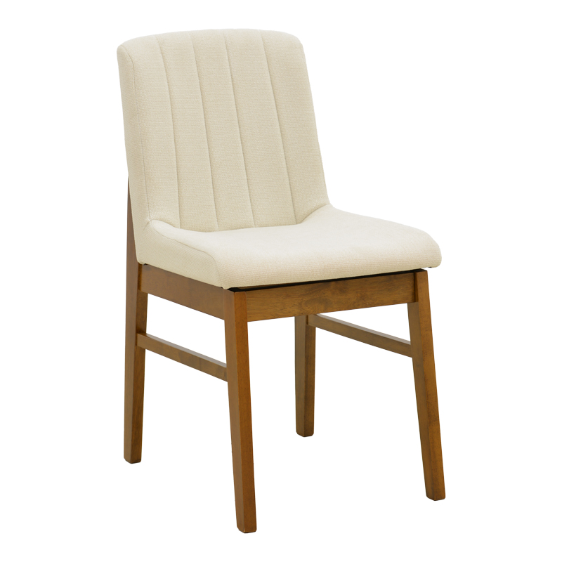 381-000020 Chair Dalby ecru fabric walnut rubberwood 50x45x85.5cm - Слика 1