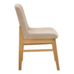 Chair Dalby beige fabric sonoma rubberwood 50x45x85.5cm - Слика 3