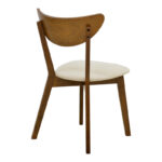 Chair Canon wlanut rubberwood with ecru fabric 43x52x83.5cm - Image 2