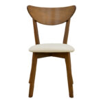 Chair Canon wlanut rubberwood with ecru fabric 43x52x83.5cm - Image 4