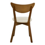 Chair Canon wlanut rubberwood with ecru fabric 43x52x83.5cm - Image 5