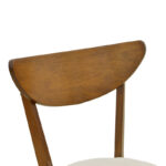 Chair Canon wlanut rubberwood with ecru fabric 43x52x83.5cm - Image 6