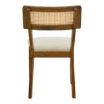 Chair Raffles walnut rubberwood with pe rattan and ecru fabric 47x48x83.5cm - Слика 5