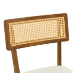 Chair Raffles walnut rubberwood with pe rattan and ecru fabric 47x48x83.5cm - Слика 6