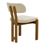Chair Genoa walnut rubberwood and ecru fabric 50x43x82cm - Слика 2