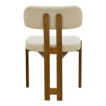 Chair Genoa walnut rubberwood and ecru fabric 50x43x82cm - Слика 5