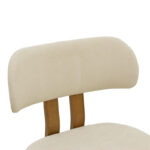 Chair Genoa walnut rubberwood and ecru fabric 50x43x82cm - Слика 6
